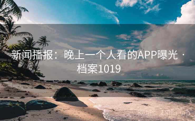 新闻播报：晚上一个人看的APP曝光 · 档案1019  第2张